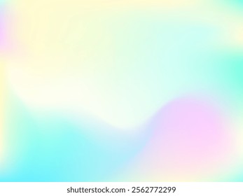 Abstract blurred gradient mesh background. Colorful smooth banner template.Trendy creative vector. Intense blank Holographic spectrum gradient for cover.