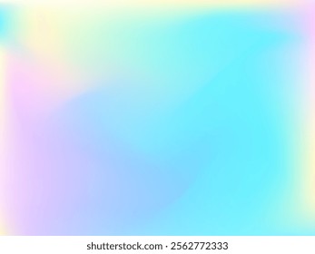 Abstract blurred gradient mesh background. Colorful smooth banner template.Trendy creative vector. Intense blank Holographic spectrum gradient for cover.