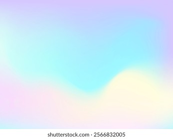 Abstract blurred gradient mesh background. Colorful smooth banner template.Trendy creative vector. Intense blank Holographic spectrum gradient for cover.