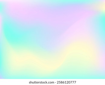 Abstract blurred gradient mesh background. Colorful smooth banner template.Trendy creative vector. Intense blank Holographic spectrum gradient for cover.