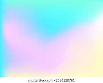 Abstract blurred gradient mesh background. Colorful smooth banner template.Trendy creative vector. Intense blank Holographic spectrum gradient for cover.