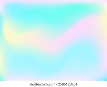 Abstract blurred gradient mesh background. Colorful smooth banner template.Trendy creative vector. Intense blank Holographic spectrum gradient for cover.