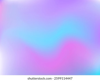 Abstract blurred gradient mesh background. Colorful smooth banner template.Trendy creative vector. Intense blank Holographic spectrum gradient for cover.
