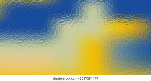 Abstract blurred gradient mesh background in blue and yellow colors of national flag of Ukraine. Poster or banner template.