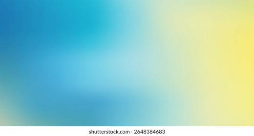 Abstract blurred gradient mesh background in blue and yellow colors of the Ukrainian national flag.