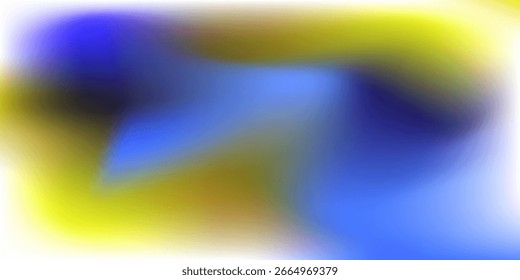 Abstract blurred gradient mesh background in blue and yellow colors of the Ukrainian national flag. 