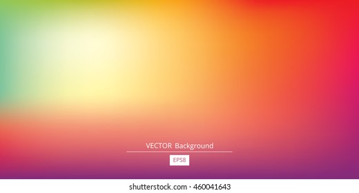 Abstract blurred gradient mesh background in bright rainbow colors  Colorful smooth banner template  Easy editable soft colored vector illustration in EPS8 without transparency 