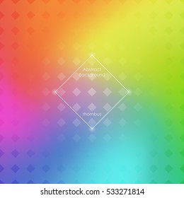 Abstract blurred gradient mesh background in bright rainbow colors. Colorful geometric banner. Easy editable. Vector illustration. Brochure, poster, design.