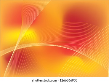 Abstract blurred gradient mesh 
colorful background in bright rainbow colors. with line art in EPS10 - Vector