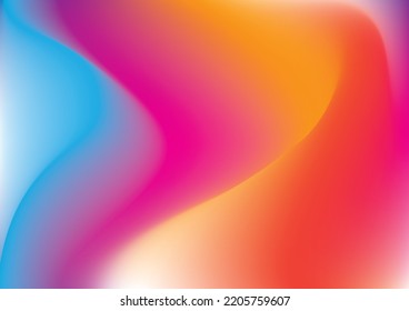 Abstract Blurred Gradient Mesh Colorful Rainbow Background. Mesh Background Of Rainbow Colors. Vector Illustration