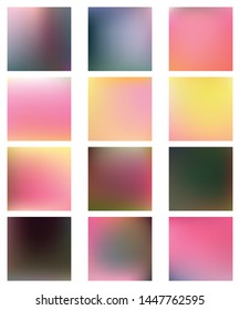 Abstract blurred gradient. Nature backdrop ecology bright colors. Vector illustration of soft colored abstract background. World environment day concept.