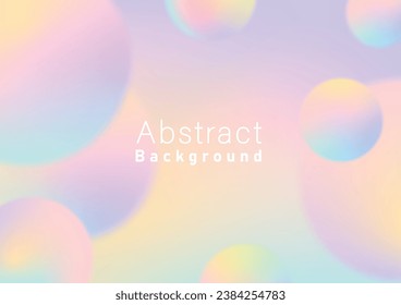 Resumen degradado borroso fondo de color pastel y objetos de forma circular, plantilla de ilustración vectorial para fondo, afiche, banner web.