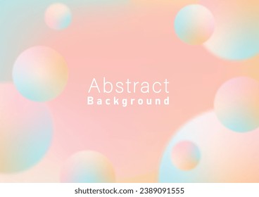 Abstrakte unscharfe Farbverlauf-pastellfarben Hintergrund und Kreissenformen Objekte, Vektorgrafik-Vorlage für Hintergrund, Web-Banner, Poster.