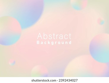 Abstract blurred gradient pastel color background and circle shape objects, vector illustration template for web banner, poster, backdrop.