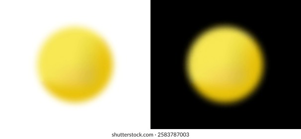 Abstract blurred gradient shapes, blurry flower or heart aura aesthetic elements, and colourful soft gradients. This vector set includes circle and star shape blurs, geometric forms with blurring
