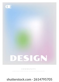 Abstract blurred gradient with soft blue, green, and pink tones on a light background, representing modern design and creativity. Vector illustration