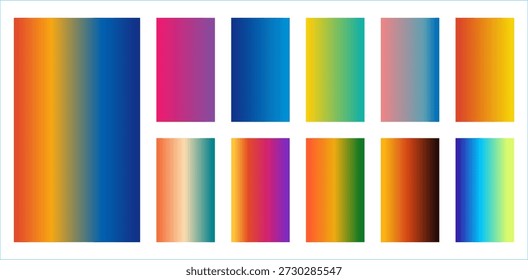 abstract blurred gradient vertical 16:9 background set, smartphone vector wallpaper collection