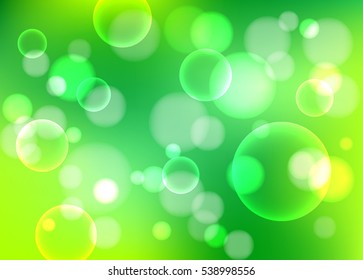 Abstract blurred green background. Vector illustration