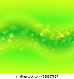 Abstract blurred green background with wavy lines.