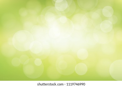 Abstract Blurred green tone lights background. Vector illustration.