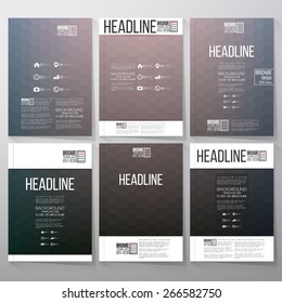 Abstract blurred hexagonal backgrounds. Brochure, flyer or report for business, templates vector.