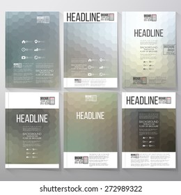 Abstract blurred hexagonal backgrounds. Brochure, flyer or report for business, templates vector.