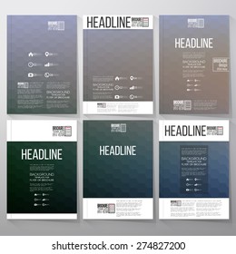 Abstract blurred hexagonal backgrounds. Brochure, flyer or report for business, templates vector.