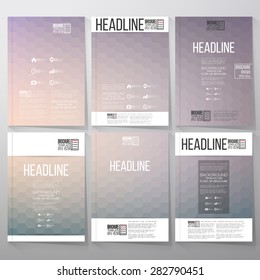 Abstract blurred hexagonal backgrounds. Brochure, flyer or report for business, templates vector.