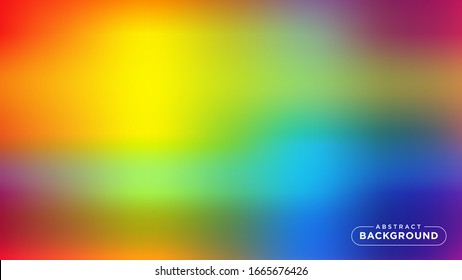 Abstract Blurred Holographic Background. Colorful Gradient Rainbow Colors. Vector Illustration.