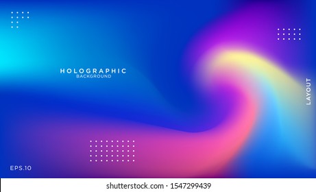 Abstract Blurred Holographic Background Vector