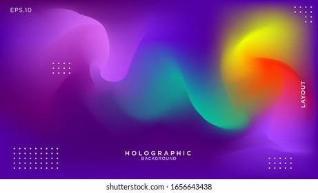 Abstract Blurred Holographic Background Vector