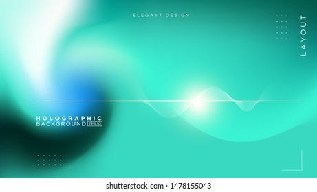 Abstract Blurred Holographic Gradient Effect Background