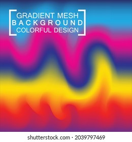 Abstract blurred holographic gradient mesh effect background