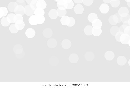 Abstract blurred illustration. Vector bokeh background. Festive defocused white lights.
