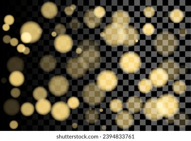 Abstract blurred light element that can be used for cover decoration or background. Sparkle, gold bokeh