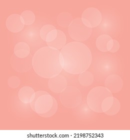 Abstract blurred light on pink background. Glare from the sun. Cover decoration bokeh backdrop. Vector illustration. 