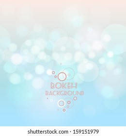 Abstract blurred lights and snow background