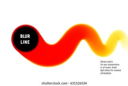 Abstract blurred line with high intensity vibrant colors