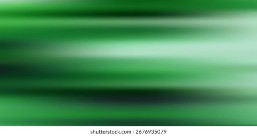 Abstract blurred lines create a serene backdrop with shades of green merging into light gradients, suggesting movement and a calm, nature-inspired atmosphere
