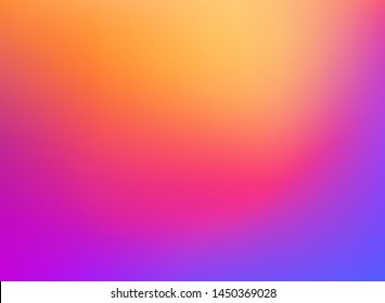 Abstract Blurred magenta purple yellow orange magenta background. Soft gradient backdrop with place for text. Vector illustration for your graphic design, banner, poster 