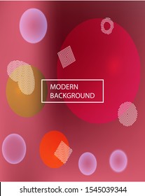 Abstract blurred mesh background. Creative backdrop with colored bubbles and white shapes. Vector illustration pastel. Green celebration template for your graphic design, user interface or app.