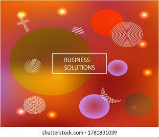 Resumen de fondo de malla borrosa. Fondo dinámico con burbujas de colores y formas blancas. Textura de la ilustración del vector. Plantilla de celebración marrón para tu diseño gráfico, interfaz de usuario o aplicación.