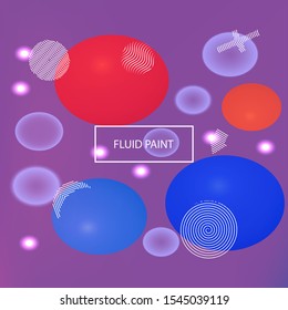 Abstract blurred mesh background. Flat backdrop with colored bubbles and white shapes. Vector illustration texture. Pink celebration template for your graphic design, user interface or app.