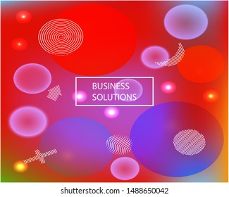 Abstract blurred mesh background. Fluid backdrop with colored bubbles and white shapes. Vector illustration theme. Red celebration template for your graphic design, user interface or app.