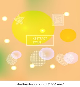 Abstrakter unscharfer Maschenhintergrund. Minimaler Hintergrund mit farbigen Blasen und weißen Formen. Vektorillustration Illustration pastellfarben. Rote Weihnachtsvorlage für Ihr Grafikdesign, Ihre Benutzeroberfläche oder Ihre App.