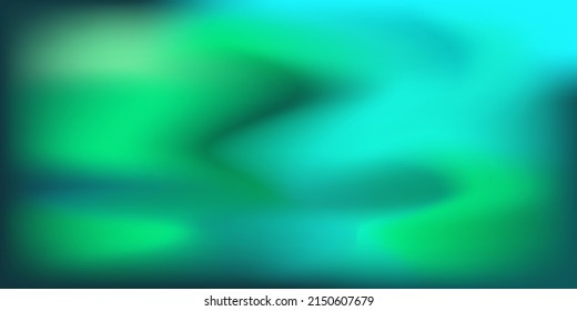 Abstract Blurred Mesh gradient colorful vector background. Soft light Gradient design with green, mint blue colors. Vector Illustration  for your graphic design, banner, poster