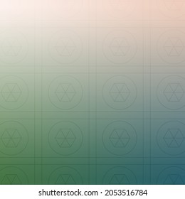 abstract, blurred midnight blue, green, cream, scallop seashell gradient wallpaper background vector illustration