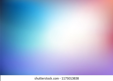 Abstract Blurred mint blue purple pink background. Soft light gradient backdrop with place for text. Vector illustration for your graphic design, banner, poster