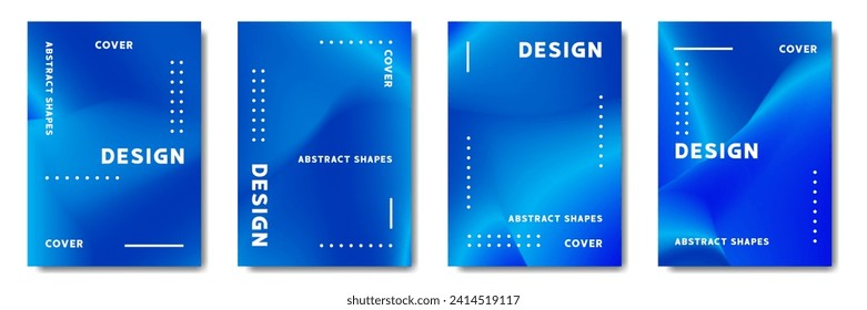 Abstract Blurred Modern Background. Gradient mesh. Variation set. saturated vivid color blend. Modern design template for posters, banners, brochures, flyers, covers, and websites. Vector illustration