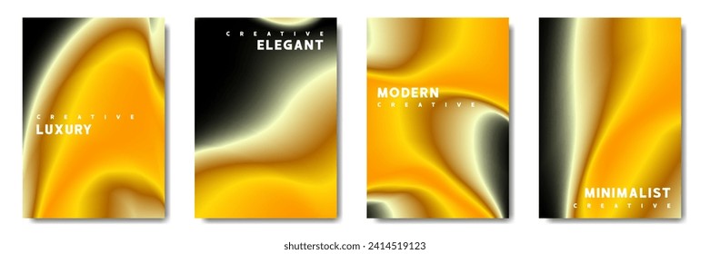 Abstract Blurred Modern Background. Gradient mesh. Variation set. saturated vivid color blend. Modern design template for posters, banners, brochures, flyers, covers, and websites. Vector illustration